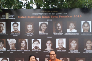 Prof. Ruchira Kedar receives the Ustad Bismillah KhanYuva Puraskar